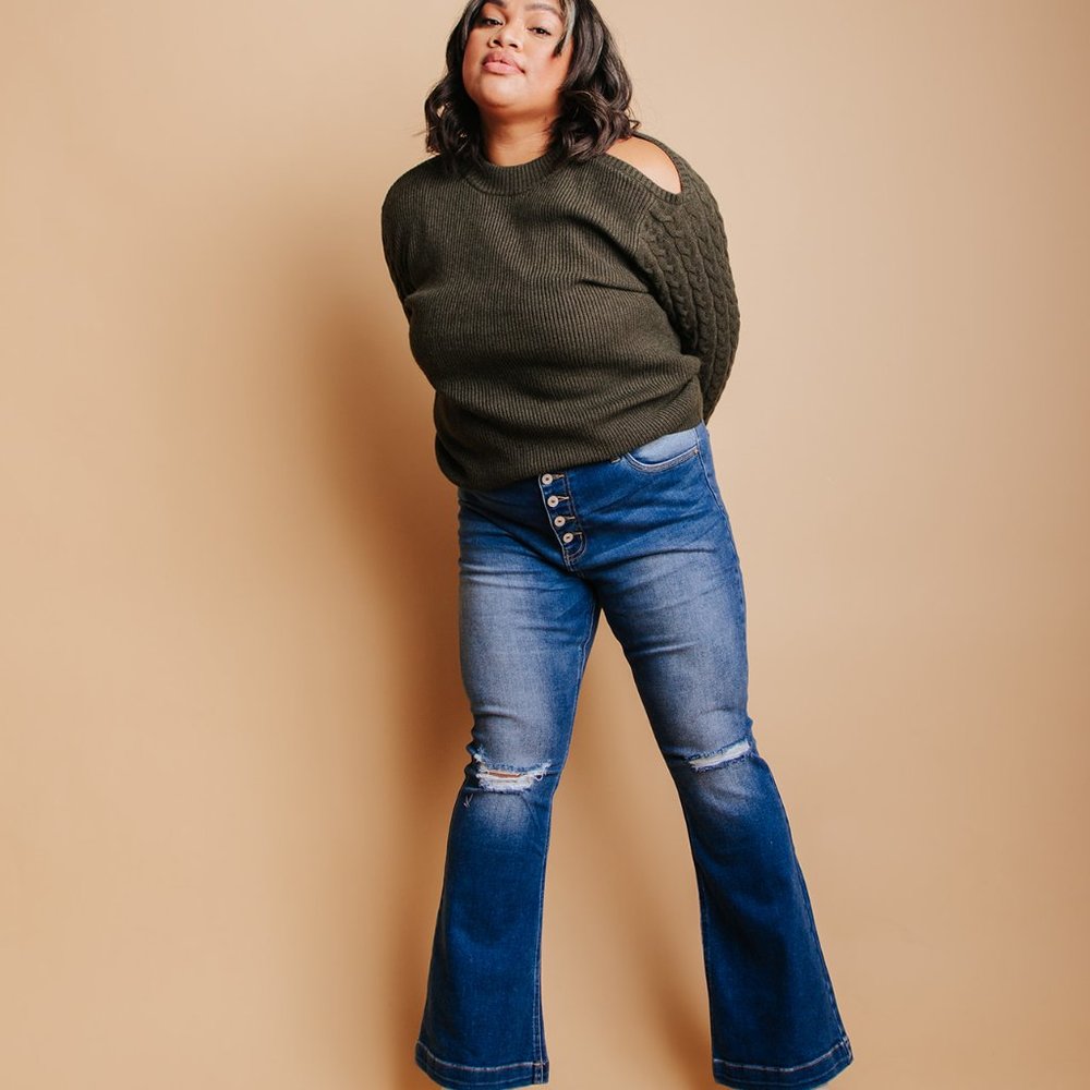 Cold Shoulder Sweater - Picture 6 of 6